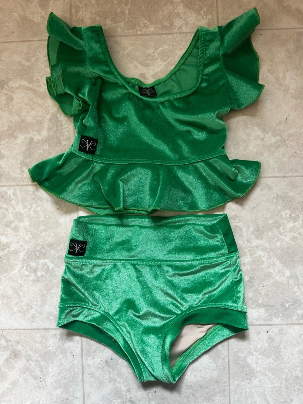 Kandi Kouture velvet Green set - CL 7/8